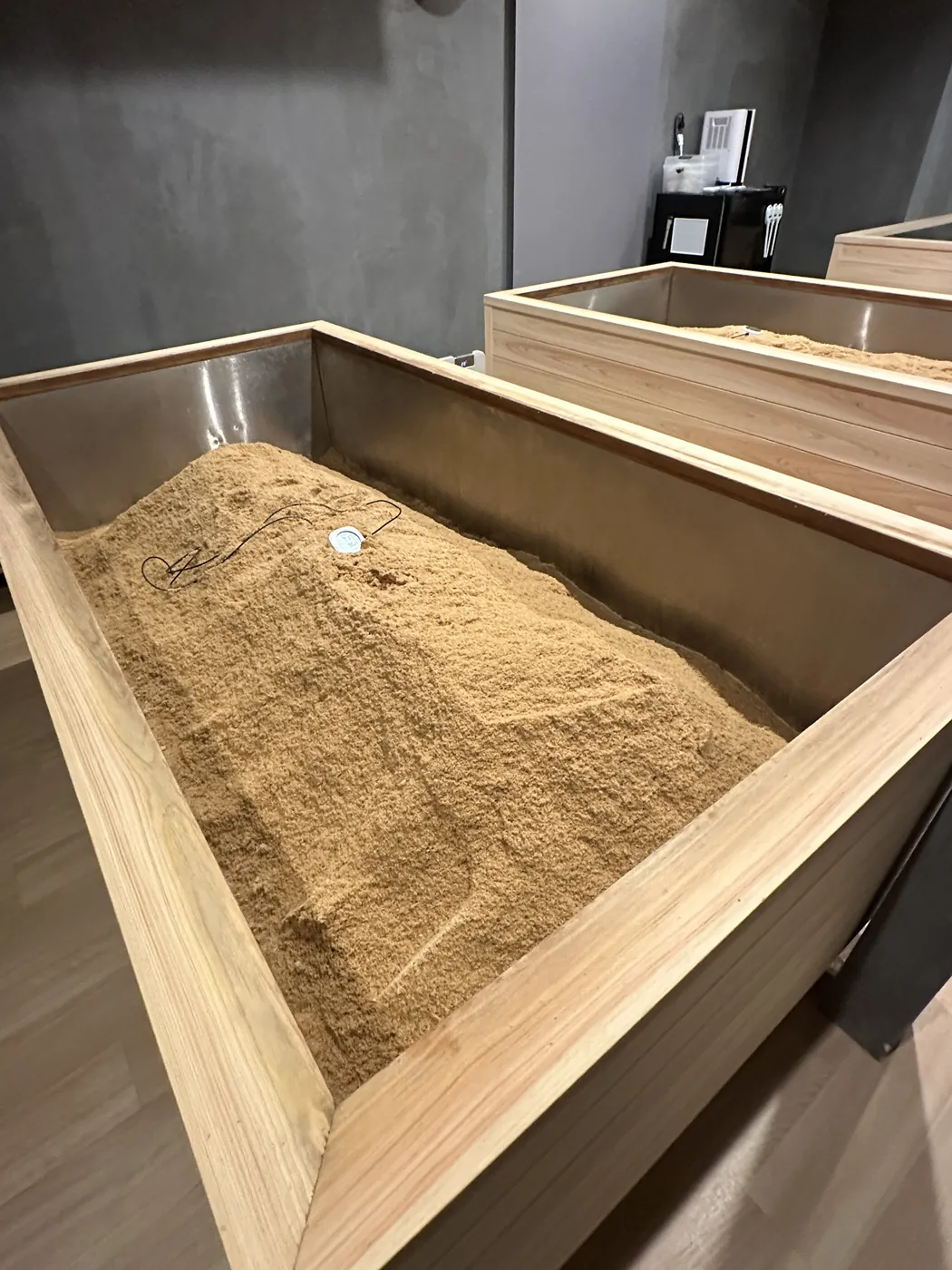 発酵しているヒノキ酵素風呂